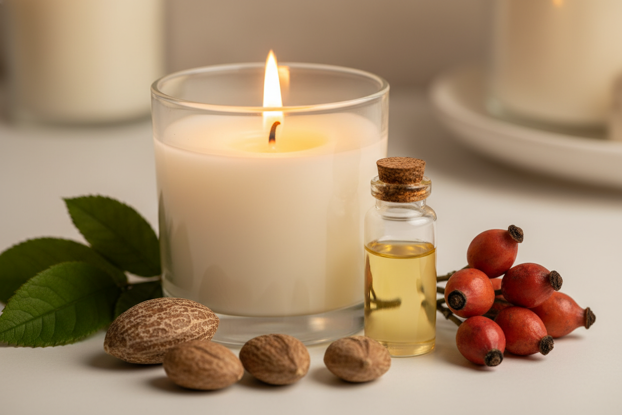 Can you add some rosehip buds on the right and some green leafs to the left